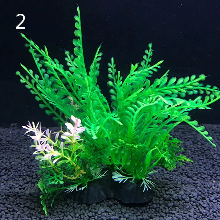Artificial Aquarium Decor Plants – Plastic Water Grass Ornament, 14cm Tall Aquatic Plant for Fish Tank Decoration, 12 Color Options