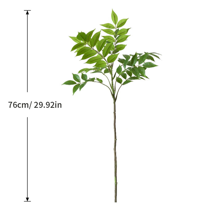 Artificial Ficus Tree – 76-140cm Tall Faux Banyan Plant with Green Palm Leaves for Home, Garden, and Office Decoration