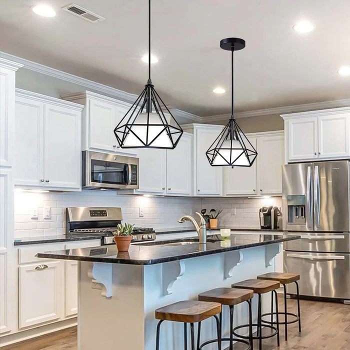 Vintage Metal Pendant Light – Adjustable Hanging Lamp for Kitchen, Bedroom, and Living Room Lighting