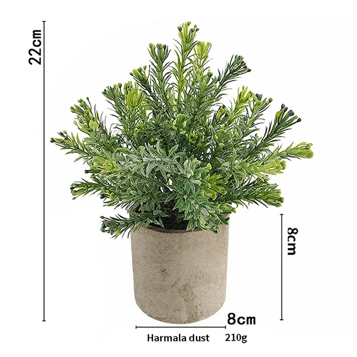 Artificial Eucalyptus Plant in Pot – Small Fake Bonsai for Home, Office, and Restaurant Desk Decoration