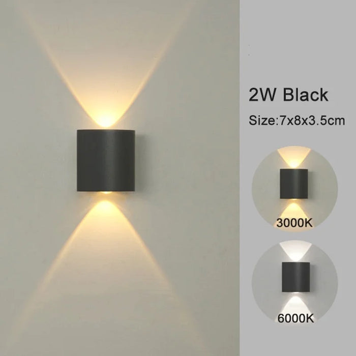 Modern LED Wall Sconce – Up & Down Indoor Outdoor Wall Lamp for Living Room, Bedroom & Hallway
