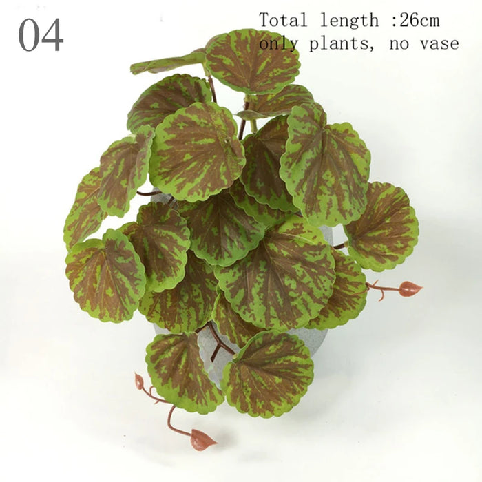 Artificial Turtle Back Leaf Vine – Realistic Rattan Potted Ornament for Home, Wedding, and Garden Decor