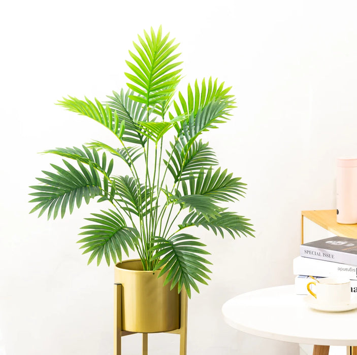 82cm Large Artificial Palm Tree – Tropical Monstera Fake Plant with 18 Green Leaves for Home, Garden & Outdoor Decor