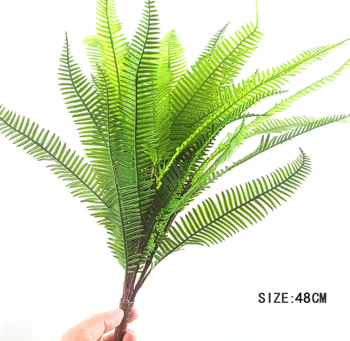 Artificial Fern Leaves Persian Grass Plant – 33-48cm Hanging Wall Décor for Home, Office, and Outdoor DIY Landscaping