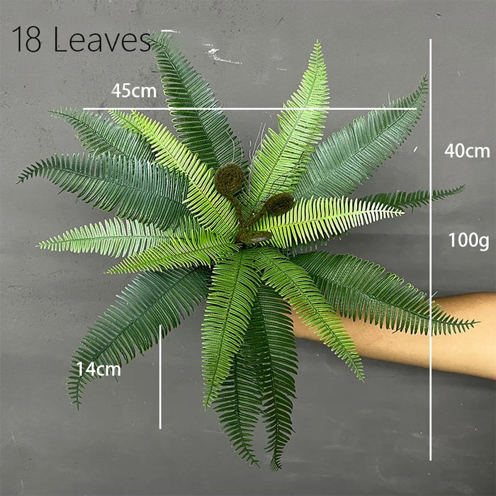 Large Artificial Fern & Tropical Palm Hanging Plant – Fake Persian Leaves for Outdoor Garden & Home Decor