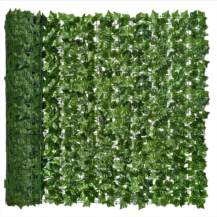 50x200cm Artificial Ivy Hedge Fence Panels – Faux Green Leaf Privacy Screen for Home, Outdoor, Garden, and Balcony Decoration