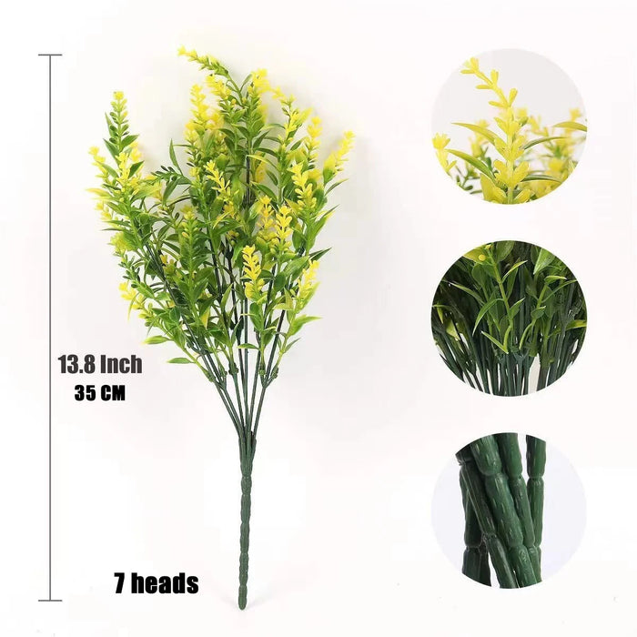 Provence Lavender Artificial Flowers – UV-Resistant Plastic Lavender Plants for Wedding, Home, Garden, and Table Decoration (Set of 2)