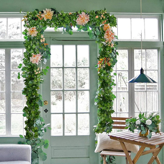 2.1M Artificial Hanging Ivy Plant Vine Garland – Silk Greenery for Garden, Wedding, Home, and Party Wall Decor