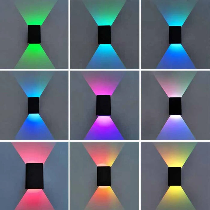 Telecontrol LED Wall Light – 3W Modern Indoor Wall Lamp with Up & Down Colorful Lighting for Living Room, Hallway, and Bedroom