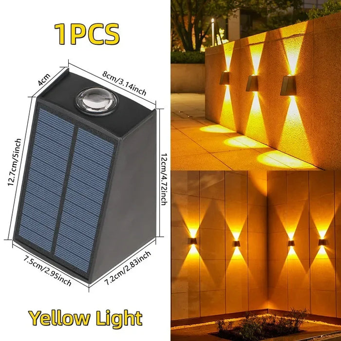 LED Solar Wall Light – Waterproof Solar Powered Outdoor Lamp for Garden, Street, Balcony, and Villa Decoration