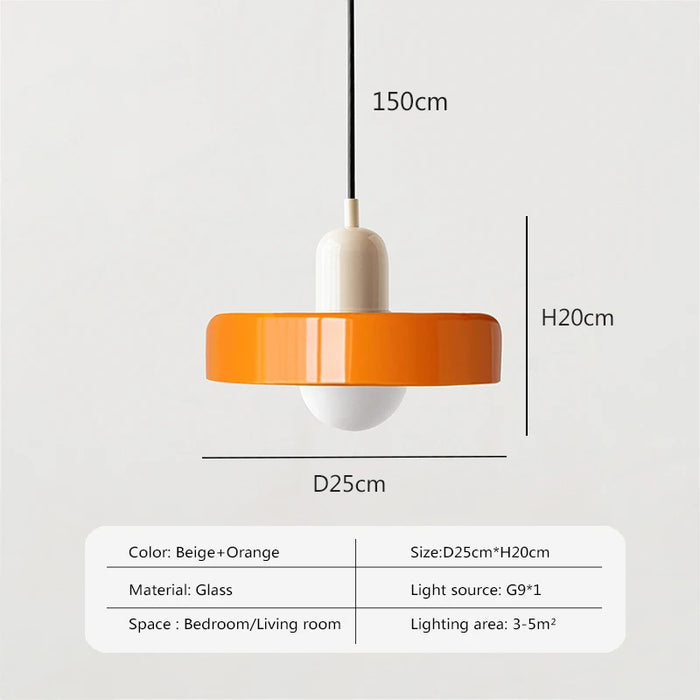 Modern Nordic Glass Pendant Light – Decorative Hanging Lamp for Living Room, Dining Room, Bedroom, and Study – LED Bulb Included