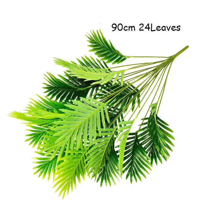 59in Artificial Palm Tree with Monstera Leaves – Large Fake Tropical Plant for Home, Garden, Shop, and Party Decor