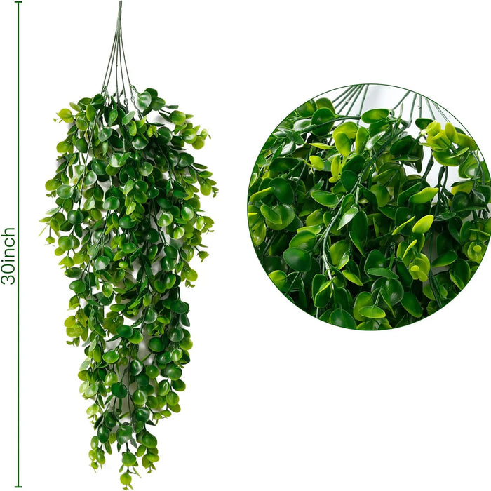 5-Head Artificial Fern Vine – Plastic Hanging Plant for Christmas Wreath, Wedding Arch, Garden Decor, and DIY Projects