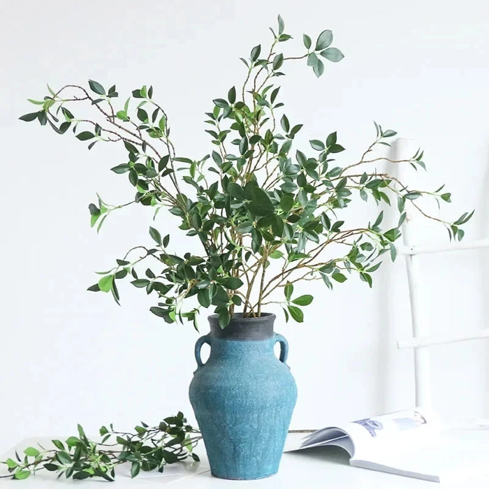 Artificial Green Leaf Tree Long Branch – Fake Plant for Home Decor, Wedding, Christmas, Party, and Photography