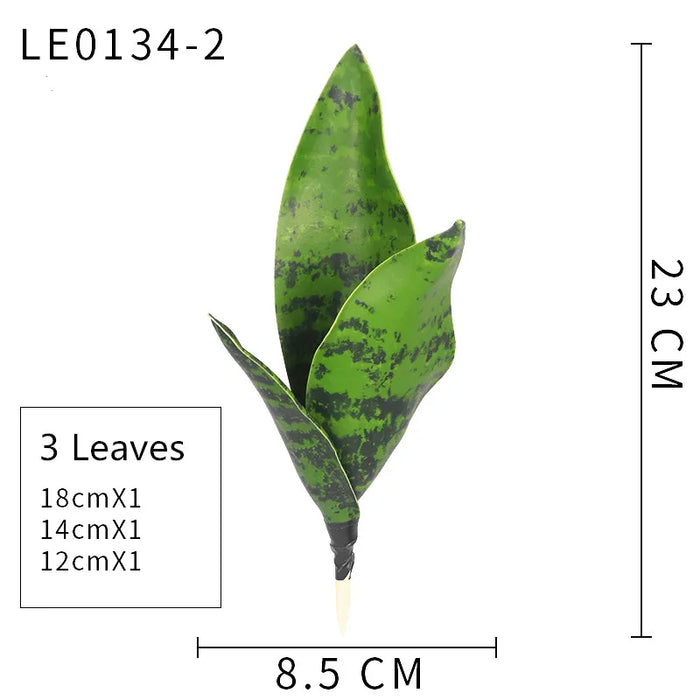 Artificial Sansevieria Plant – 21-68cm Long Tropical Piran Leaves for Hotel, Office, and Home Décor