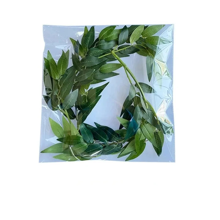 Artificial Silk Bamboo Leaf Flower Arrangement – 1m Long Eucalyptus Leaves for Spring Decoration, Indoor & Outdoor Use