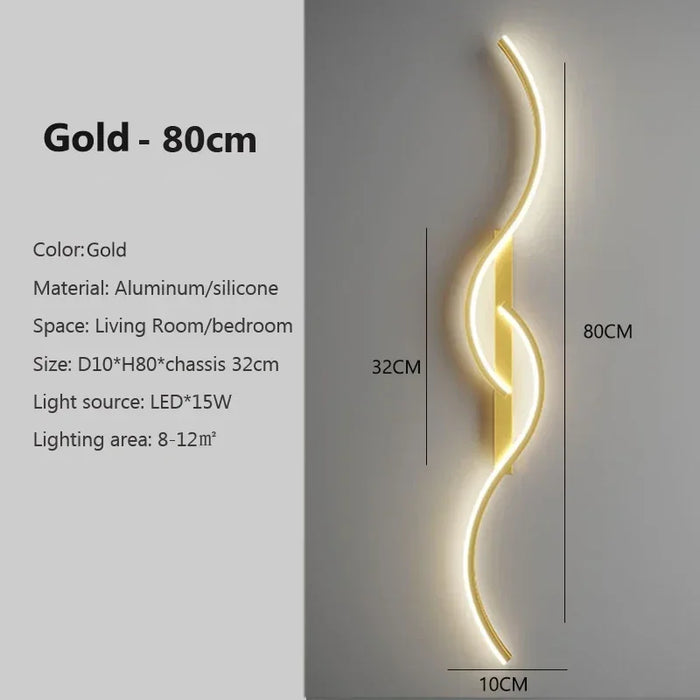 Modern LED Wall Lamp – Contemporary Wall Sconce for Living Room, Bedroom, Dining Room, and Hallway – Up & Down Lighting, Dimmable, Touch Switch, Indoor Home Decoration