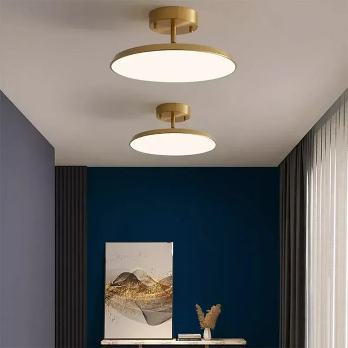 Modern Rotatable LED Ceiling Light – Black and Gold Minimalist Design for Multi-Room Illumination (1-Way, 10-15 sq m Coverage)