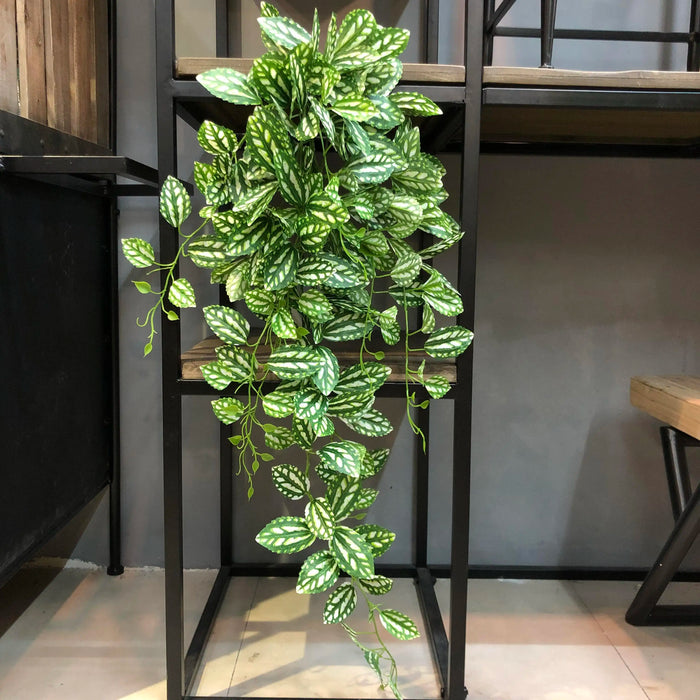 100CM Artificial Green Tropical Vine – Fake Rattan Leaves Garland for Home & Garden Wall Decoration, Bridal Shower & Outdoor Use