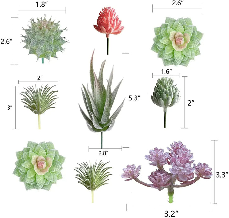 9 Pcs Artificial Succulent Plants – Realistic Faux Succulents for Home, Office, and Desktop Decor in Different Styles & Sizes