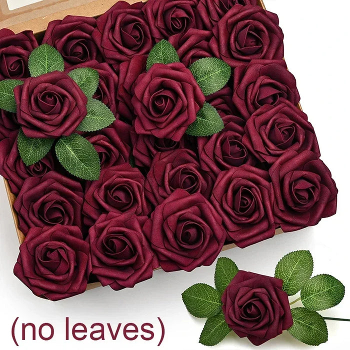 Artificial Foam Rose Flowers – Multicolor Fake Roses for DIY Wedding, Party Bouquets, Valentine's Day & Home Decor
