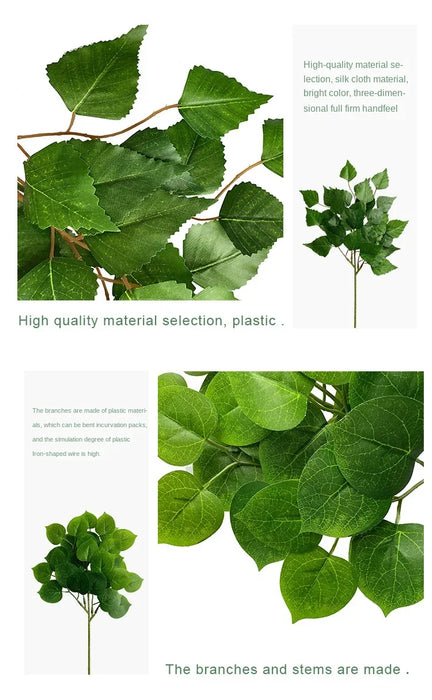 Artificial Eucalyptus Leaves and Apple Leaf Table Flower Arrangement – Realistic Green Faux Plants for Home, Office, and Bridal Shower Decor