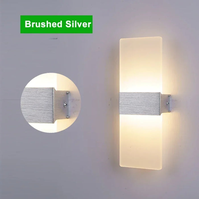 Modern LED Wall Lamp – Up & Down Wall Sconce for Bedroom, Living Room, and Corridor