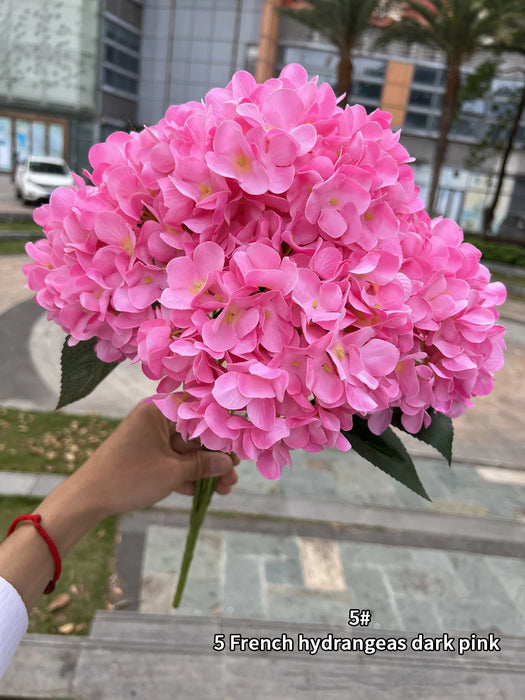 Artificial Silk Hydrangea Flower Bouquet – DIY Wedding, Party, and Home Decor – Large Hydrangea Heads for Bridal Bouquets and Floral Arrangements