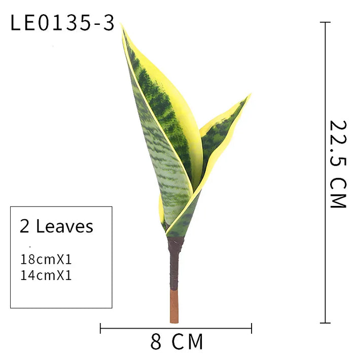 Artificial Sansevieria Succulent Plant – Real Touch Fake Tropical Leaves for Home, Office, Hotel, and Party Decor