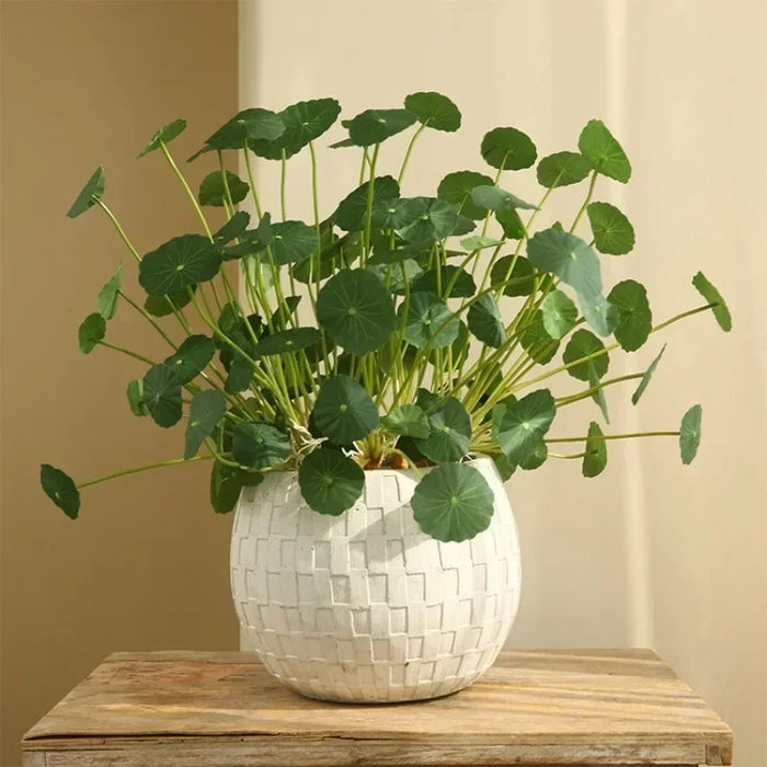 Artificial Lotus Plant with Eucalyptus Leaves – Real Touch Faux Branch for Home & Office Décor