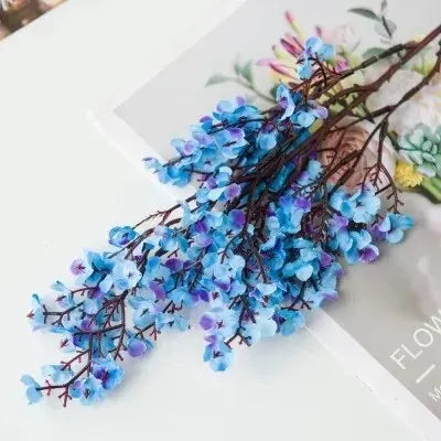 Cherry Blossoms Artificial Flowers Baby's Breath Gypsophila – Faux Silk Flowers for Wedding & Home Vase Decoration