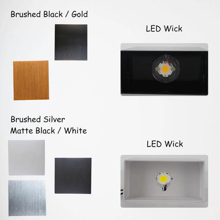 6W LED Up & Down Wall Lamp – Modern Aluminum Wall Light for Bedroom, Living Room, Corridor & Accent Lighting, Gold & Silver Finish
