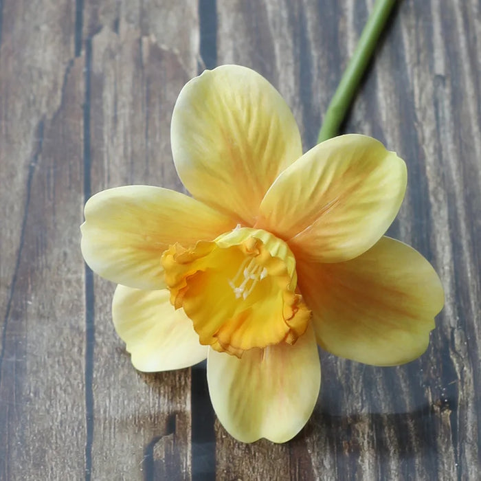 20pcs Artificial Daffodil Flowers – Real Touch Silk Narcissus Spring Flower Arrangement for Wedding, Home, and Party Décor