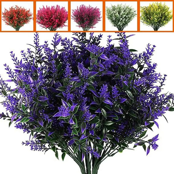 Artificial Lavender Flowers – Plastic Grass Bouquet for Wedding, Home, Garden, and DIY Photography Decoration