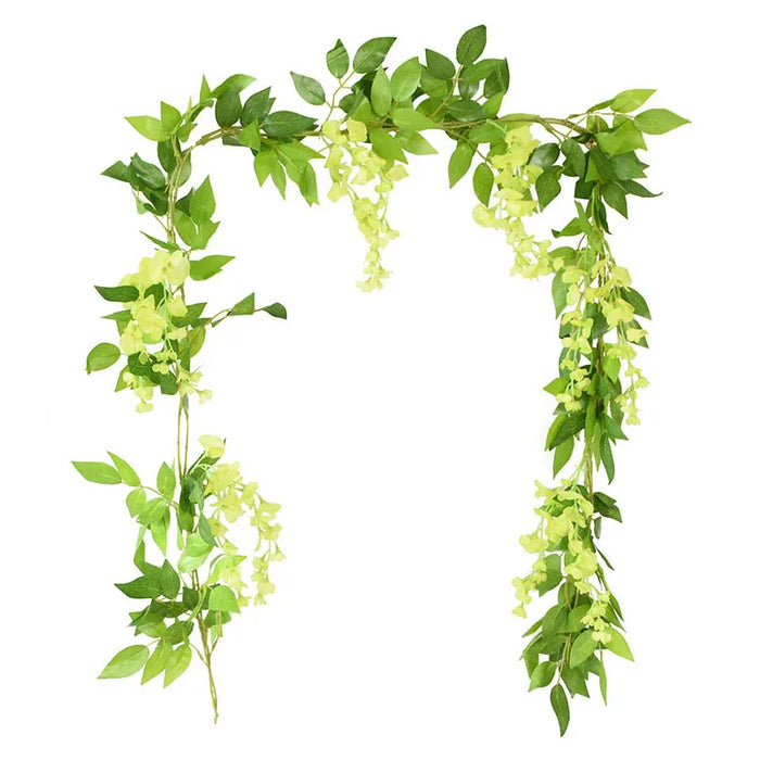 180cm Artificial Wisteria Garland – Fake Ivy Vine for Wedding Arch, Room, Garden, Baby Shower & Floral Decorations