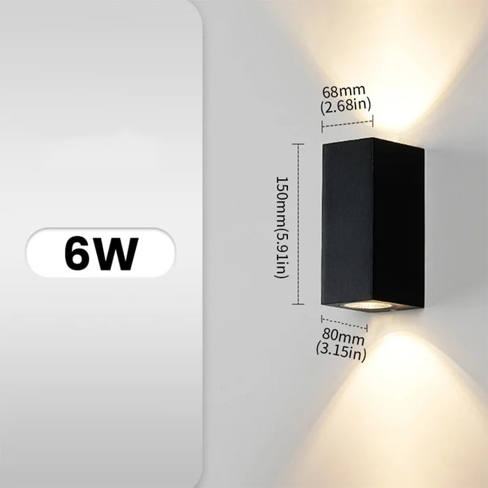 LED Wall Light – Waterproof Up & Down Modern Outdoor Lamp with Motion Sensor