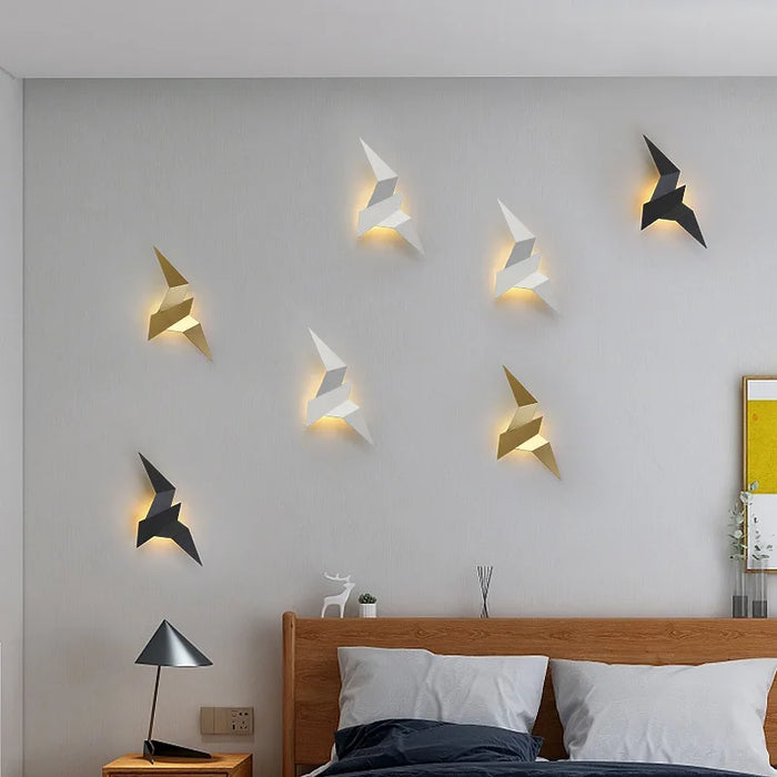 Nordic LED Bird Wall Lamp – Modern Wall Light for Bedroom, Living Room, Stairs, and Bedside – Up & Down Lighting, Iron Shade, AC Powered