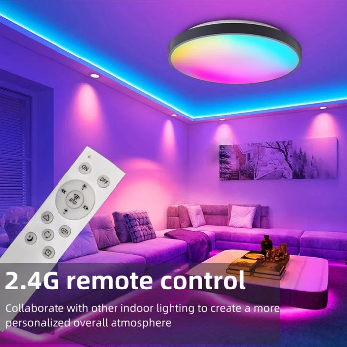 Tuya Smart Ceiling Light 30W/40W – RGB LED Light with Alexa and Google Home Voice Control, Dimmable, Music Sync, Remote Control for Bedroom, Kitchen, and Living Room