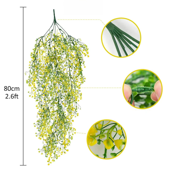 30-inch Artificial Eucalyptus Vine – Lifelike Fake Plant for Home, Wedding, Garden, and Outdoor Decoration