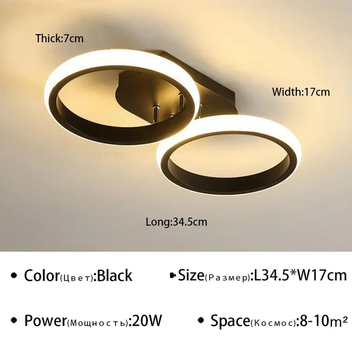 Modern LED Ceiling Light Chandelier – Stylish Multi-Head Ring Light for Bedroom, Living Room, Hallway, Dining Room & Indoor Spaces