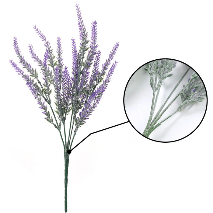 5Pcs Artificial Lavender Flowers – Realistic Faux Flower Bouquet for Wedding, Home Décor, and Office Decoration – Nordic Style Vase Storage