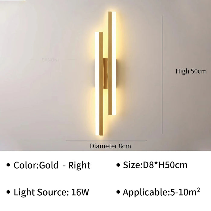 Modern LED Wall Light – Stylish Wall Sconce for Living Room, Stairs, Bedroom, and Corridor Interior Lighting