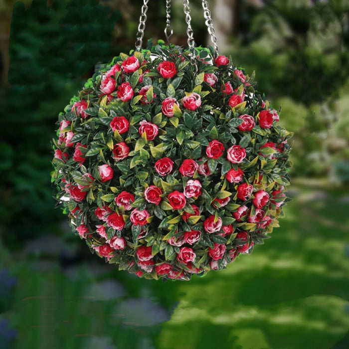Artificial Flower Balls – Hanging Decorative Fake Plant for Outdoor Garden, Courtyard, and Home Decor