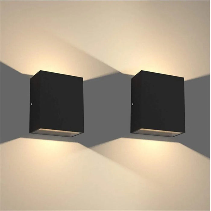 Waterproof LED Wall Lamp – Up and Down Dual-Head Wall Sconce, Aluminum Outdoor and Indoor Lighting, IP65 Rated for Modern Spaces