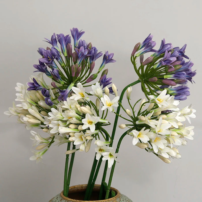 Luxury African Agapanthus Silk Artificial Flower Branch – Wedding, Home, and Table Decoration for Fall & Christmas