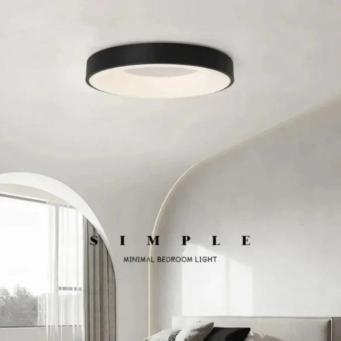 Modern Macaron LED Ceiling Light – Adjustable Circular Design with Remote Dimming for Bedroom, Living Room, and Corridor