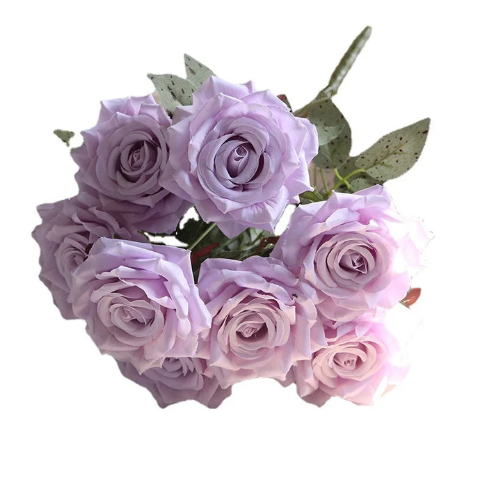 Silk Pink Rose Bouquet – Artificial Flowers for Wedding, Home, Living Room, and Bedroom Decoration