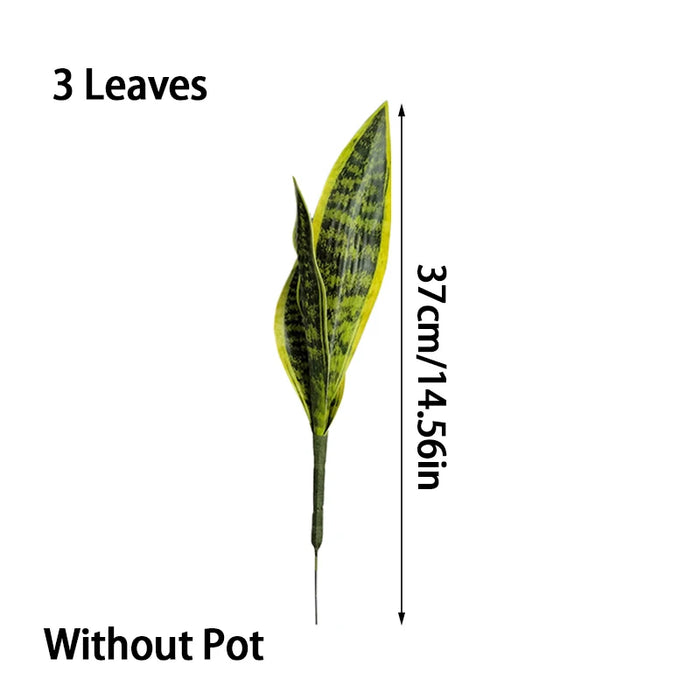 Artificial Sansevieria Plant – 32/37cm Fake Green Plastic Bonsai for Home & Garden Decoration, Indoor & Outdoor Use
