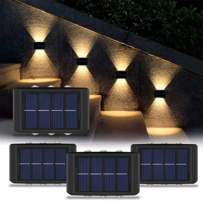 Solar Wall Lamp – Waterproof Solar LED Lights for Garden, Yard, Porch, and Sidewalk with Up and Down Illumination