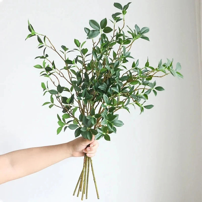 Artificial Green Leaf Tree Long Branch – Fake Plant for Home Decor, Wedding, Christmas, Party, and Photography